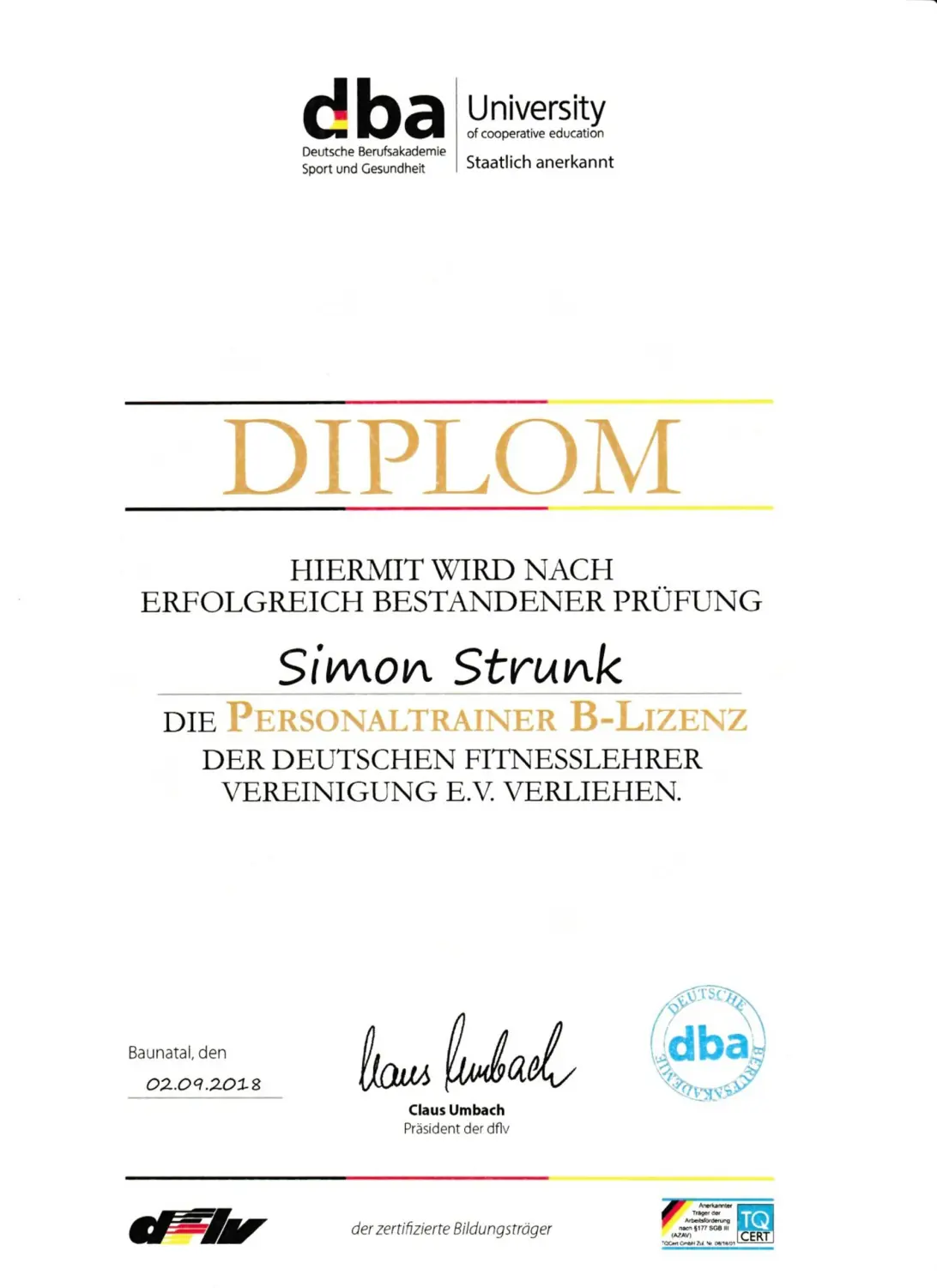 Trainingsplanerstellung 