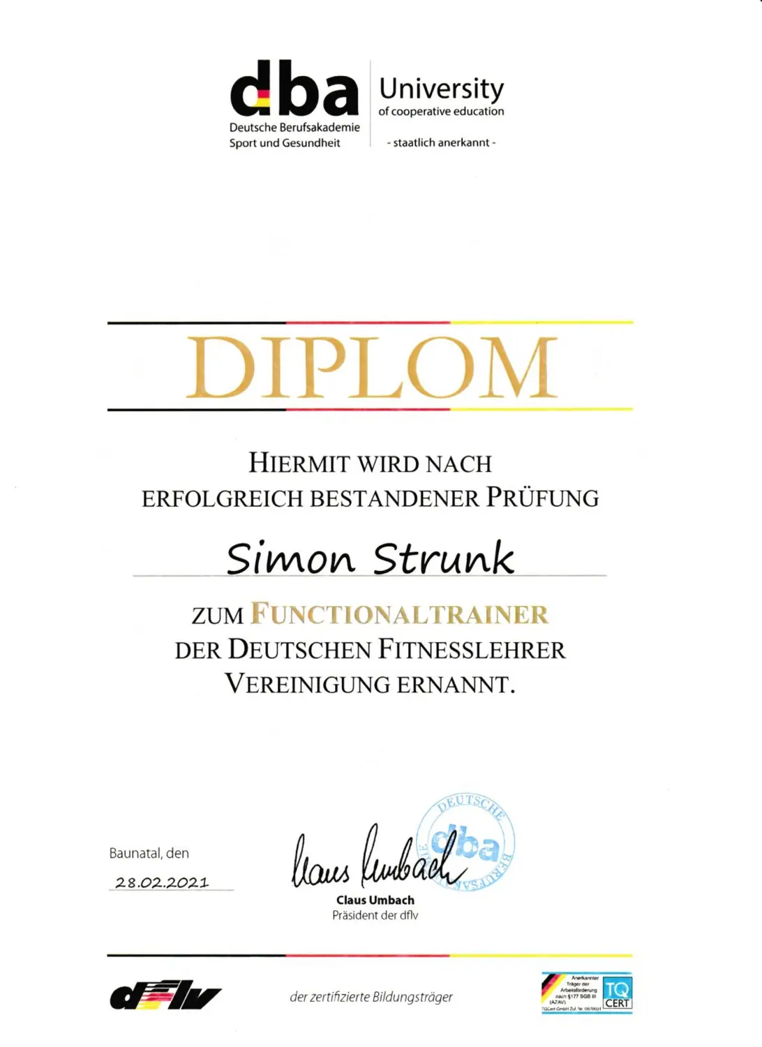 Trainingsplanerstellung 