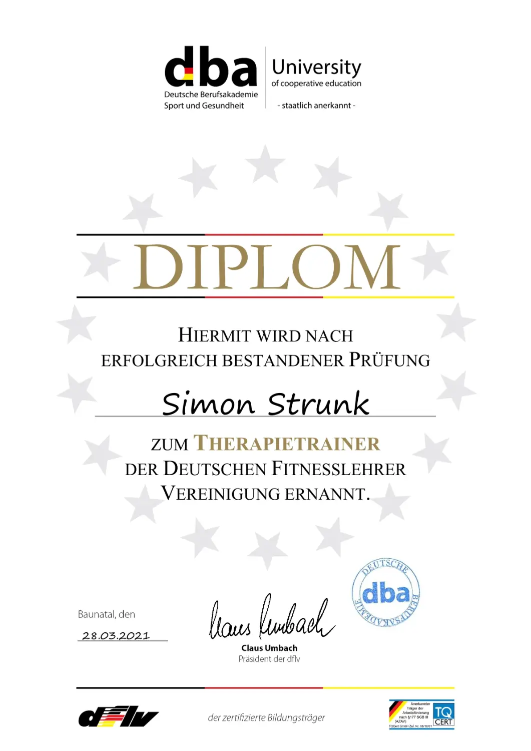 Trainingsplanerstellung 
